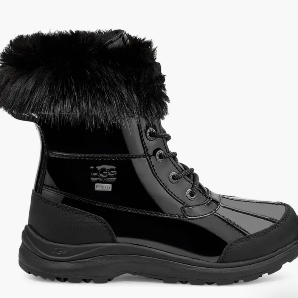 Ugg Adirondack III Boot Black Patent Leather 8.5